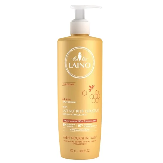 LAINO LAIT NUTRITIF DOUCEUR MIEL BIO, 400 ML pour Beauté
