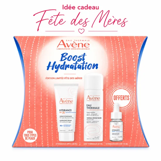 AVENE - COFFRET BOOST HYDRATATION : HYDRANCE CREME SPF30+ EAU TERMALE ET SERUM BOOST HYDRATATION 10ML OFFERTS