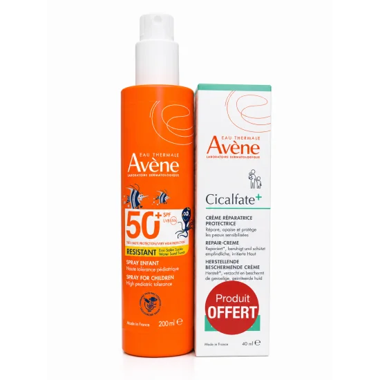 AVENE - SPRAY SOLAIRE INVISIBLE SPF50+ ENFANT 200ML + AVENE CICALFATE CRME REPARATRICE 40ML OFFERTE