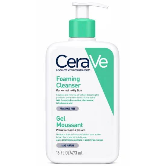 CERAVE GEL MOUSSANT NETTOYANT PEAUX NORMALES A GRASSES 473 ML pour ...