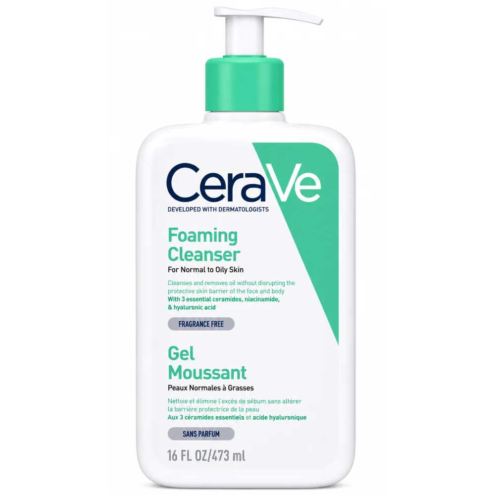 CERAVE GEL MOUSSANT NETTOYANT PEAUX NORMALES A GRASSES 473 ML pour ...