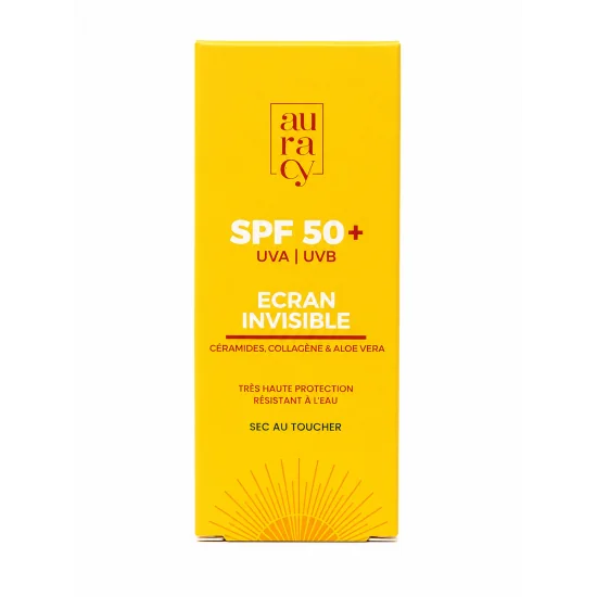 Auracy - Ecran solaire invisible - spf50+ - 50gr pour Femmes