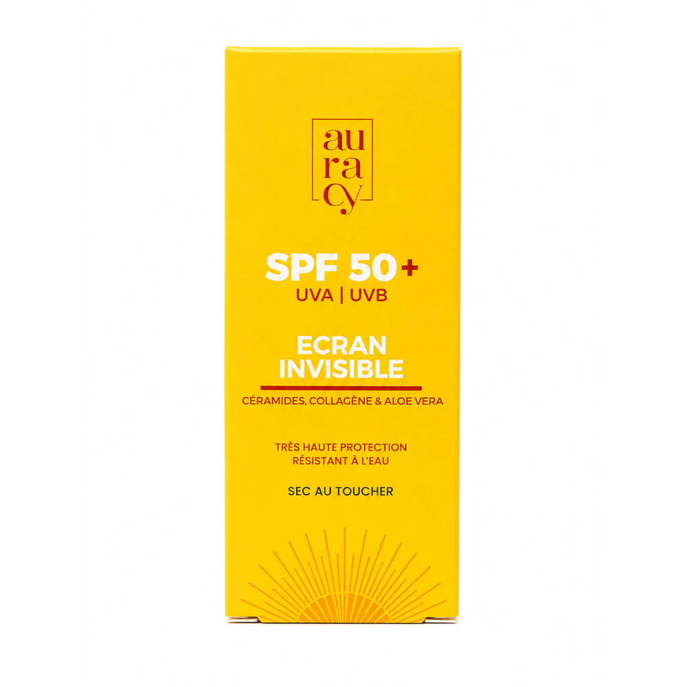 Auracy - Ecran solaire invisible - spf50+ - 50gr pour Femmes
