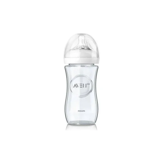 AVENT - BIBERON NATURAL EN VERRE +1MOIS 240ML pour Maman et bébé