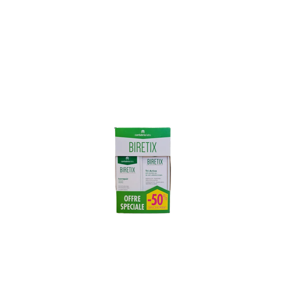 BIRETIX PACK ISOREPAIR CR + BIRETIX TRIACTIVE -50% pour Beauté