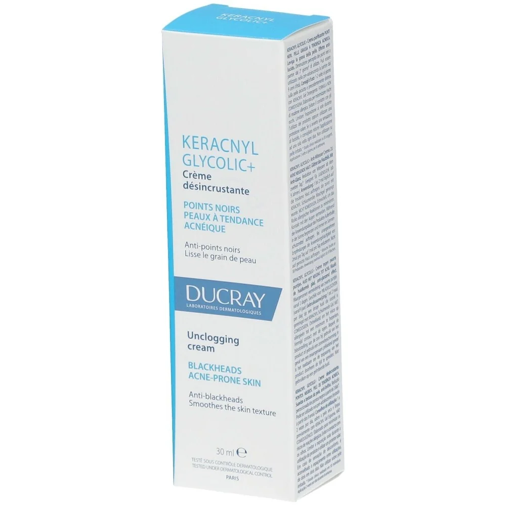 DUCRAY KERACNYL GLYCOLIC+ CREME DESINCRUSTANTE 30ML pour Beauté