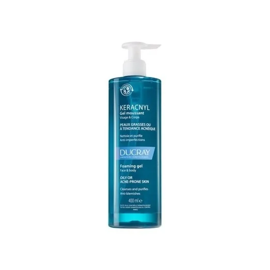 DUCRAY KERACNYL GEL MOUSSANT 400ML pour Beauté