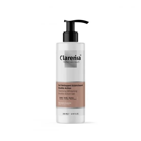 CLARENIA GEL NETTOYANT ECLAIRCISSANT DOUBLE ACTION Peau Normale Sèc...