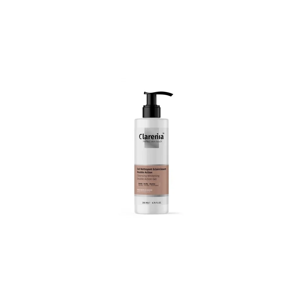 CLARENIA GEL NETTOYANT ECLAIRCISSANT DOUBLE ACTION Peau Normale Sèc...
