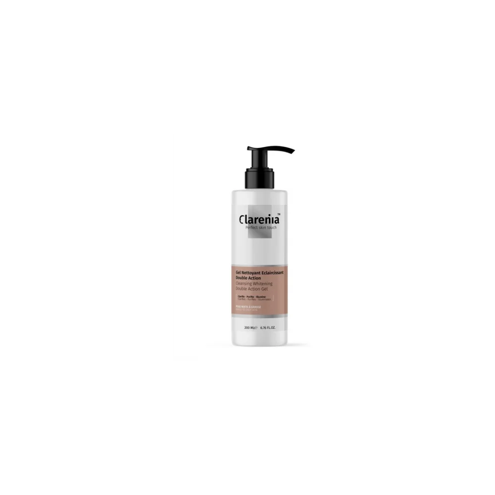 CLARENIA GEL NETTOYANT ECLAIRCISSANT DOUBLE ACTION PEAU MIXTE A GRA...