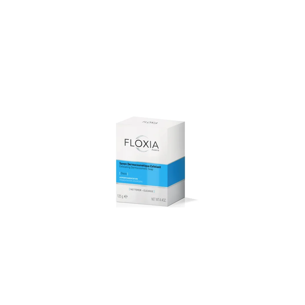 FLOXIA Savon Dermocosmétique Exfoliant ECLAIRCISSANT 125 G pour Beauté