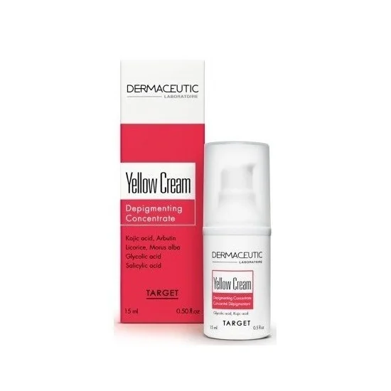 Dermaceutic Yellow Cream, Concentré Dépigmentant 15ml pour Beauté