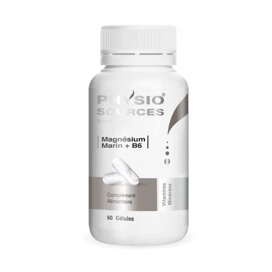 PHYSIOSOURCES MAGNESIUM MARIN + VIT B6, 60 gellules pour Nos Promot...