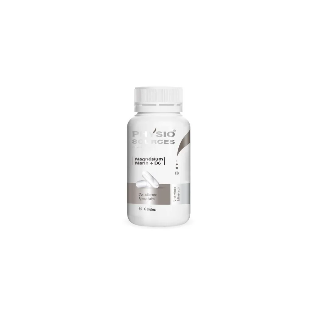 PHYSIOSOURCES MAGNESIUM MARIN + VIT B6, 60 gellules pour Nos Promot...