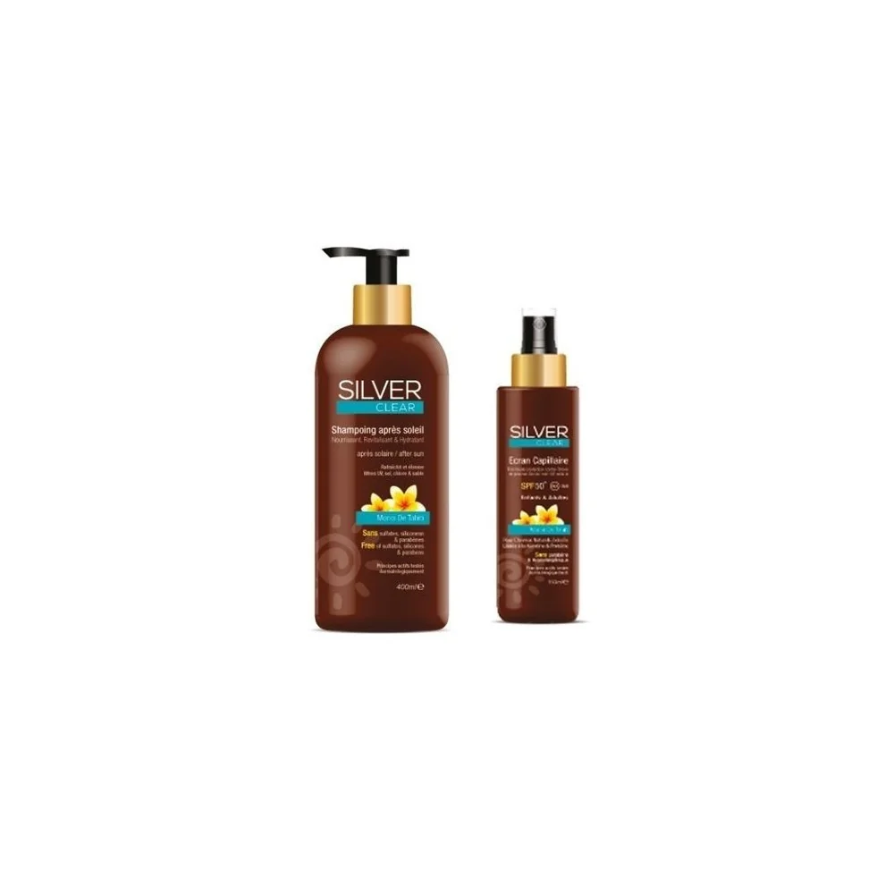 Silver Clear Pack - Shampoing après soleil et Ecran Capillaire SPF ...