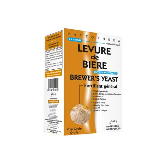 PHYTOTHERA LEVURE DE BIERE 60 gelules pour Beauté