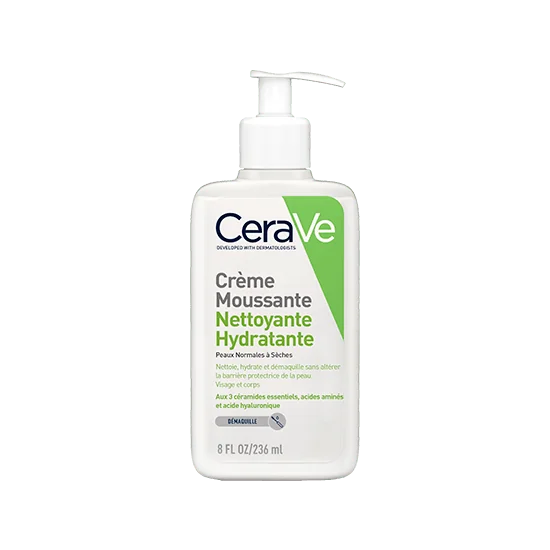 CERAVE CREME MOUSSANTE NETTOYANTE HYDRATANTE 236 ML pour Beauté