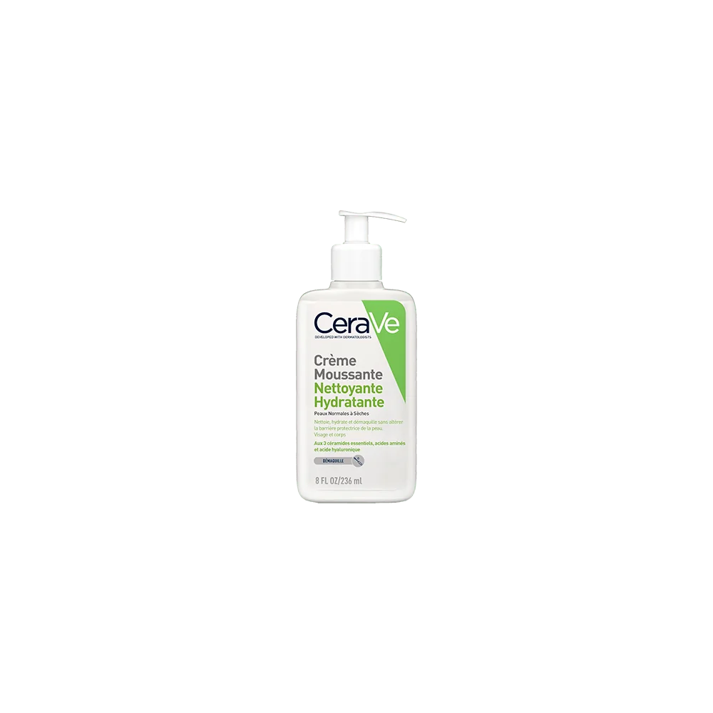 CERAVE CREME MOUSSANTE NETTOYANTE HYDRATANTE 236 ML pour Beauté