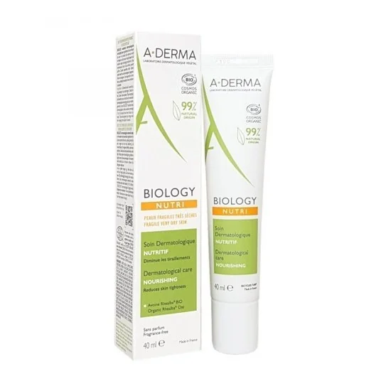 A-DERMA BIOLOGY NUTRI SOIN NUTRITIF PEAUX FRAGILES TRES SECHES 40ML...