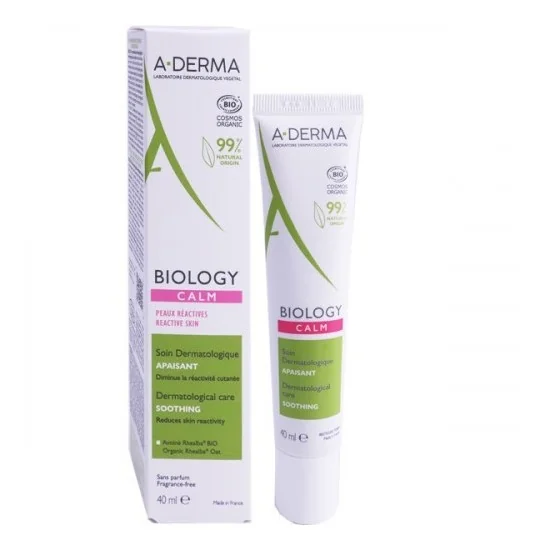 A-DERMA BIOLOGY CALM SOIN APAISANT PEAUX REACTIVES 40ML pour Beauté