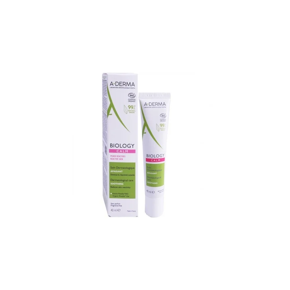 A-DERMA BIOLOGY CALM SOIN APAISANT PEAUX REACTIVES 40ML pour Beauté