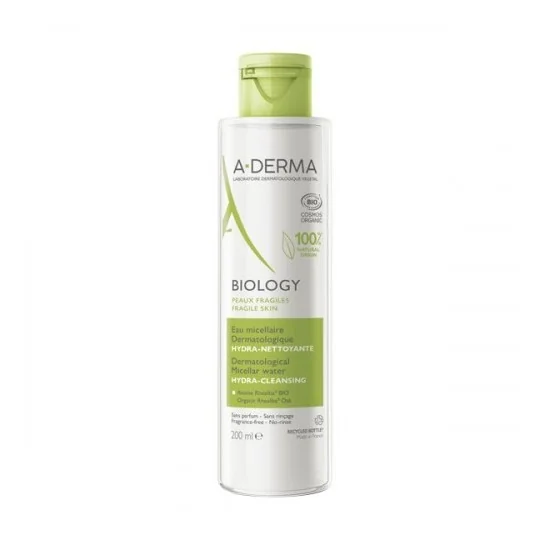 A-DERMA BIOLOGY EAU MICELLAIRE DERMATOLOGIQUE HYDRA-NETTOYANTE 200M...