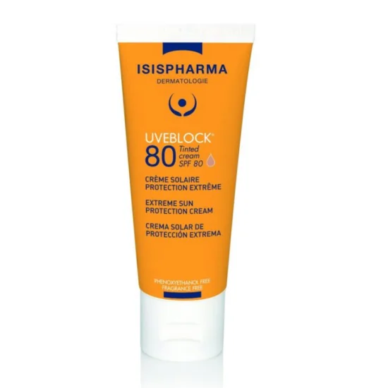 ISISPHARMA UVEBLOCK ECRAN SPF 80 TEINTE, 40ML pour Beauté