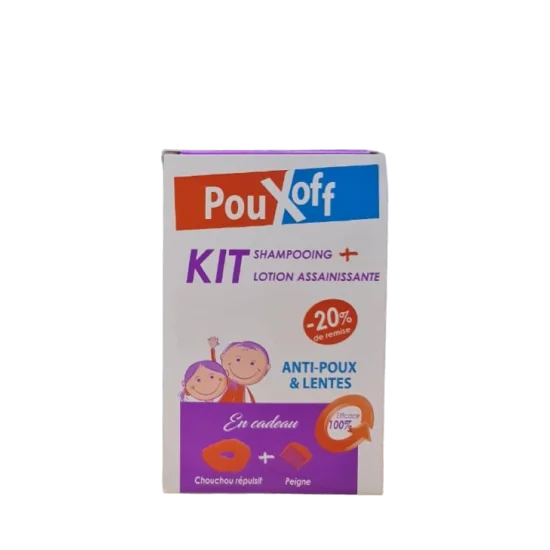 POUX OFF KIT SHAMPOOING ANTI POUX + LOTION ASSAINISSANTE pour Cheveux
