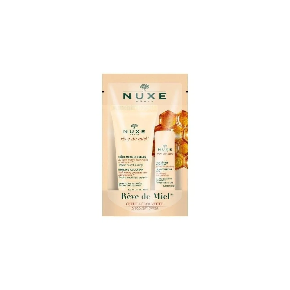 nuxe Rêve De Miel Offre Découverte CREME MAIN + STICK A LEVRE pour ...