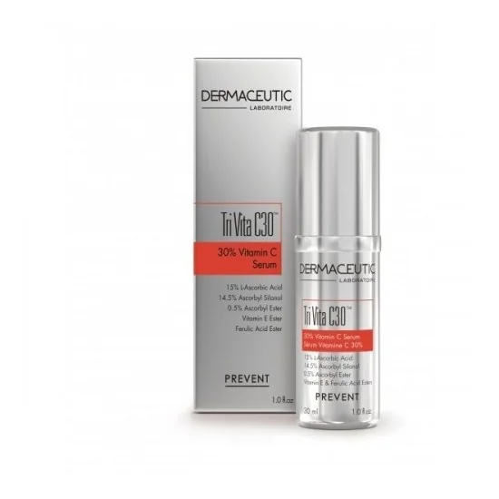Dermaceutic Tri Vita C30 Sérum 30% Vitamine C 30 ml pour Beauté