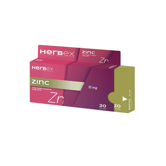 HERBEX ZINC BT 20 pour Compléments Alimentaires