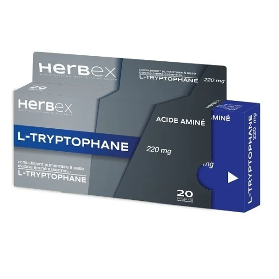 HERBEX L-TRYPTOPHANE 220 MG 20 GELULES pour Compléments Alimentaires