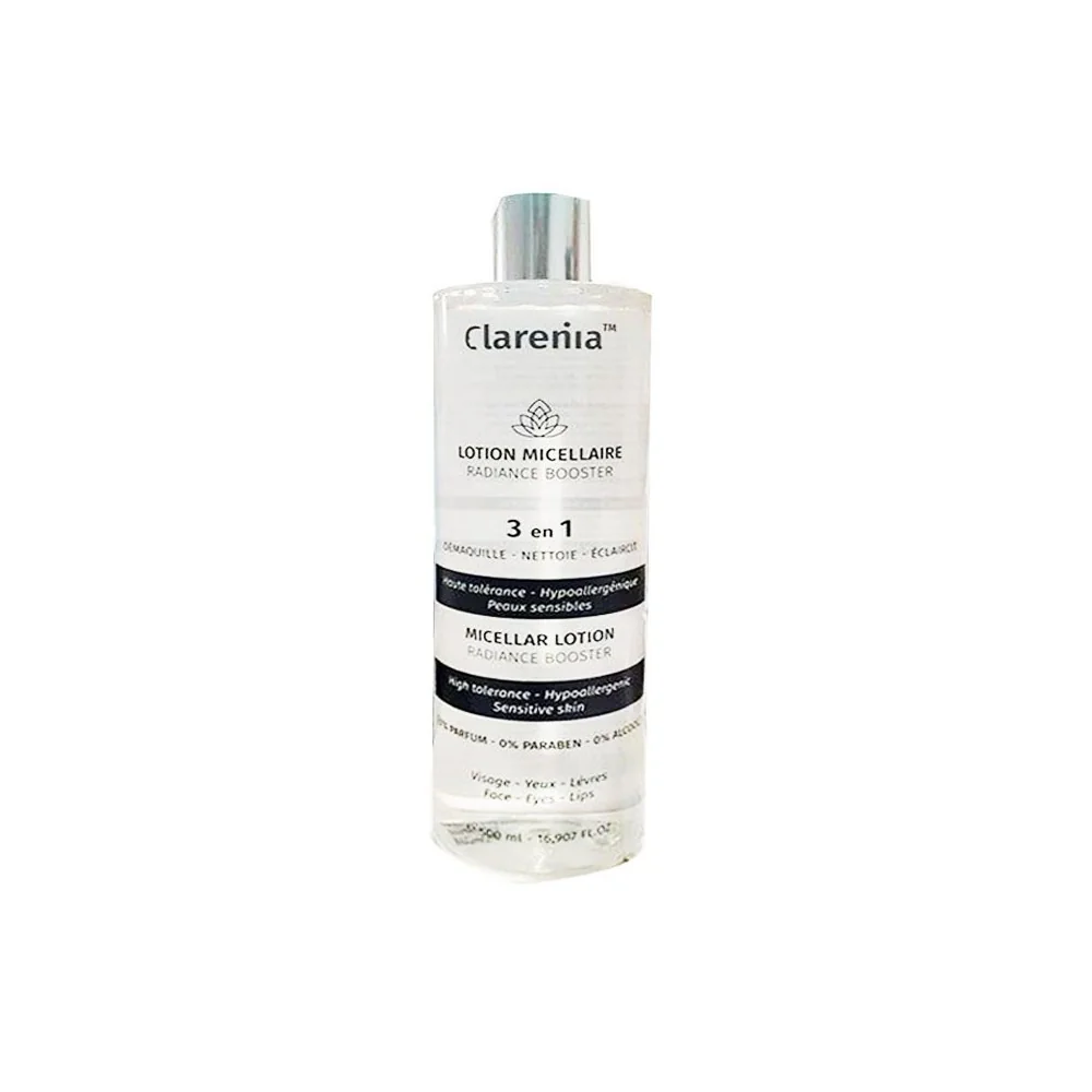 CLARENIA EAU MICELLAIRE RADIANCE BOOSTER 3EN1, 500ML pour Beauté