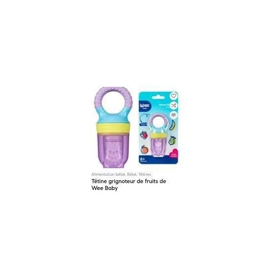 WEE SUCETTE A FRUIT EN SILICONE 6M+ pour Accueil