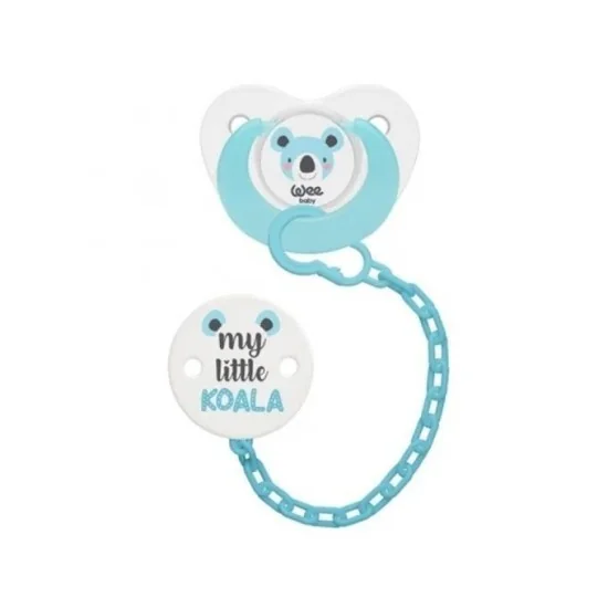 Agrandir WEE BABY SUCETTE AVEC CHAINE GARÇON 6-18M pour Maman et bébé