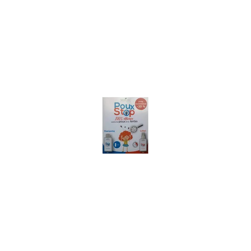 Medicare POUXSTOP Shampooing anti poux + Lotion assainissante pour ...