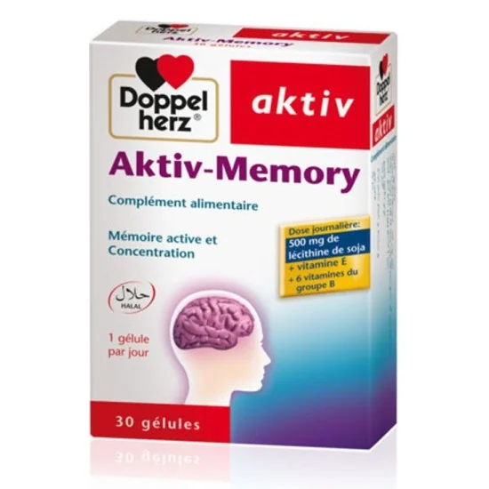 Doppel herz Aktiv memovit memoire et concentration 30 capsules pour...