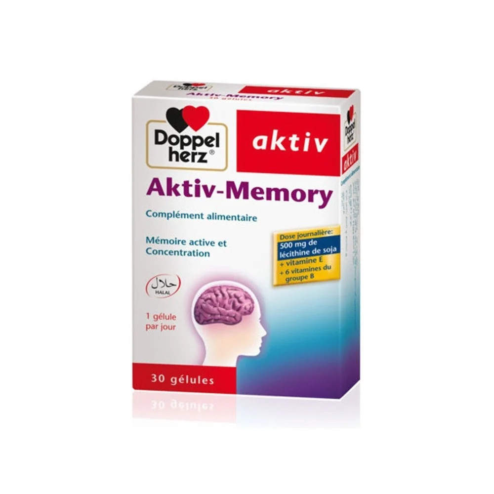 Doppel herz Aktiv memovit memoire et concentration 30 capsules pour...