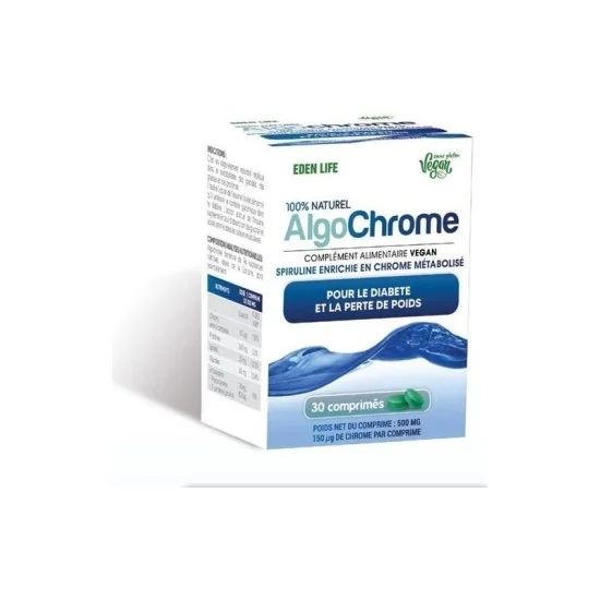 EDEN LIFE ALGO CHROME 30 COMPRIMES pour Compléments Alimentaires