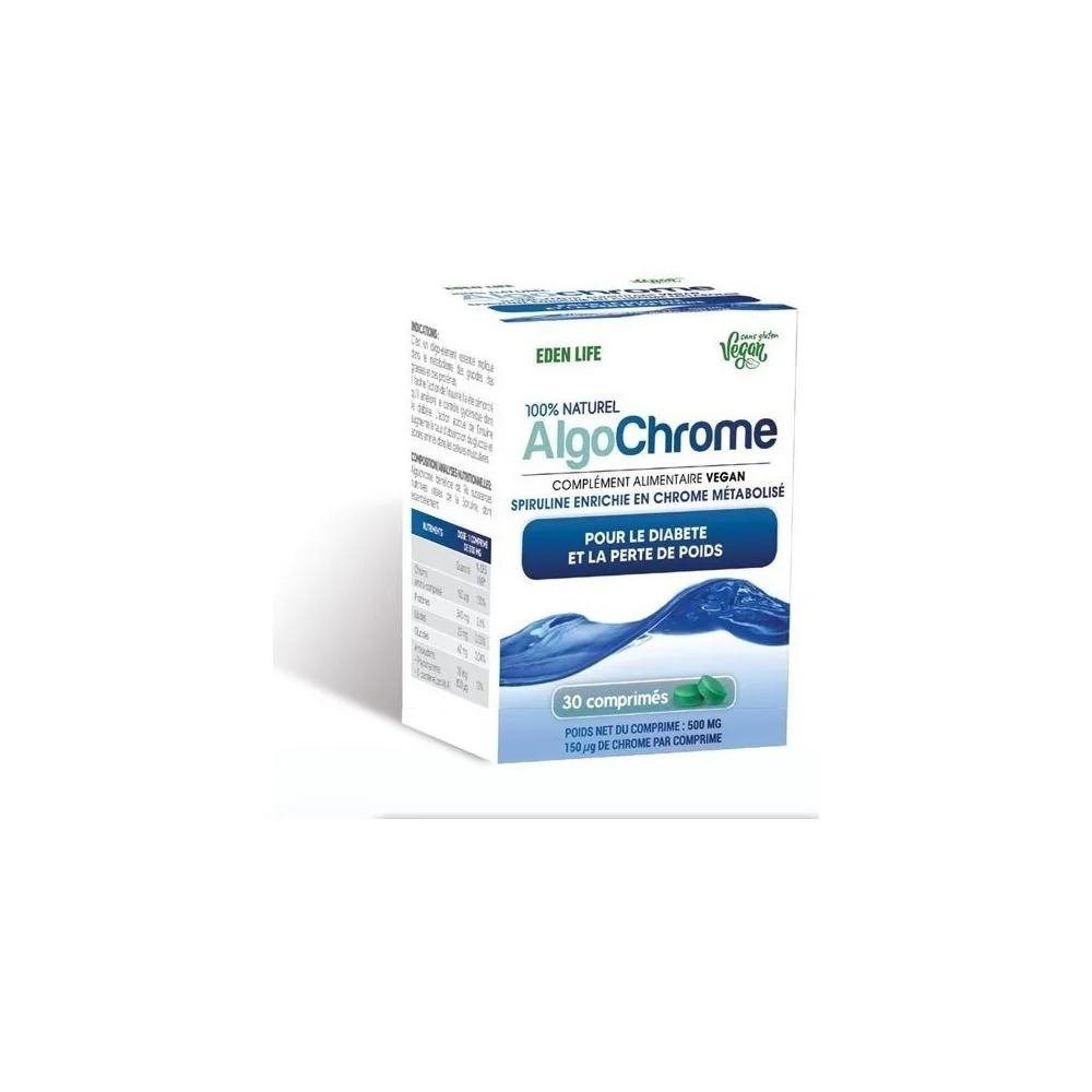 EDEN LIFE ALGO CHROME 30 COMPRIMES pour Compléments Alimentaires