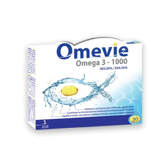 VITAL OMEVIE OMEGA 3 1000 30 CAPSULES pour Accueil