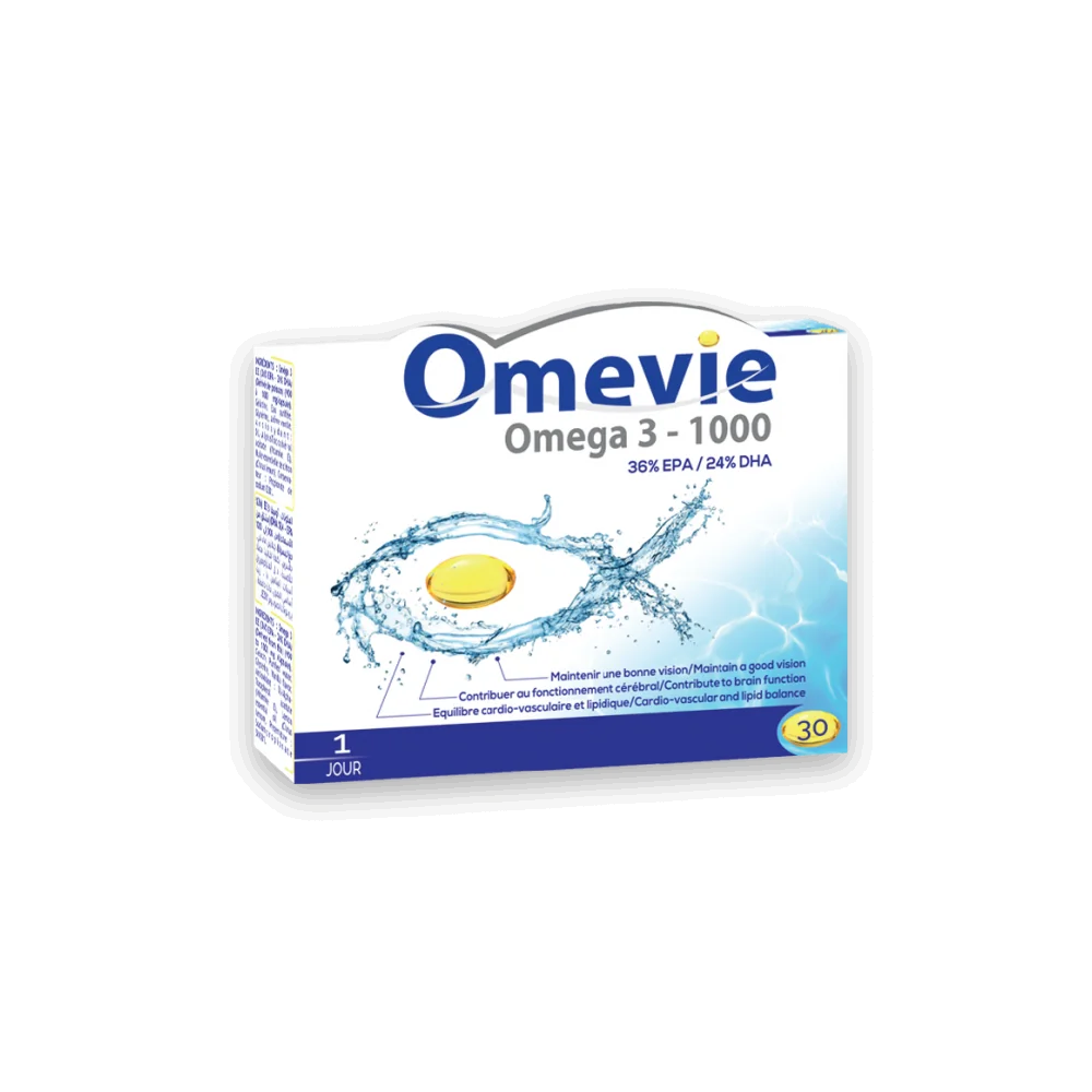 VITAL OMEVIE OMEGA 3 1000 30 CAPSULES pour Accueil