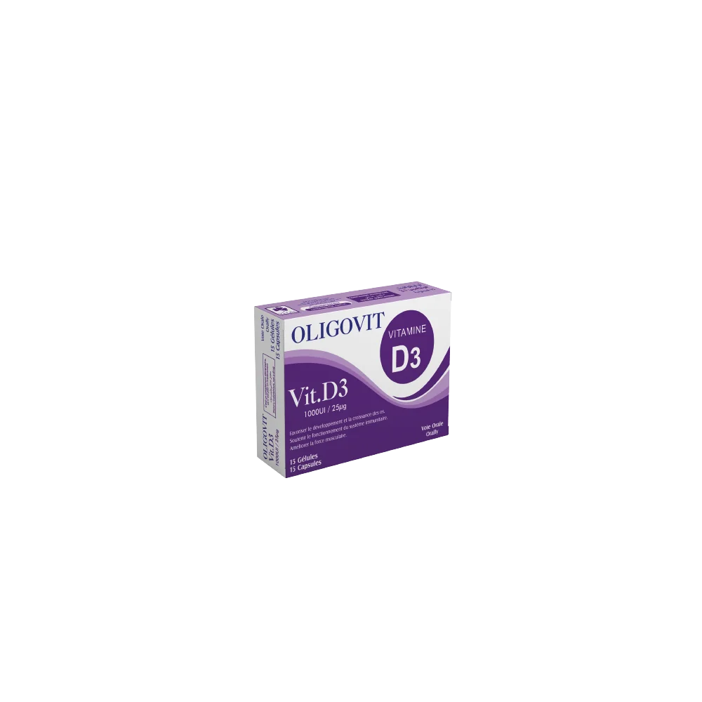 VITAL OLIGOVIT VITAMINE D3 15 GÉLULES pour Accueil
