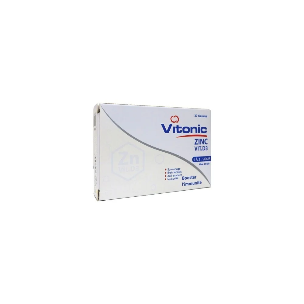 VITONIC ZINC VIT D3 BOITE DE 30 pour Accueil