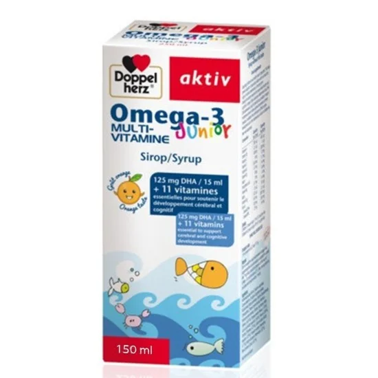 Doppel herz Aktiv omega 3 junior multi-vitamine 150ml pour Compléme...