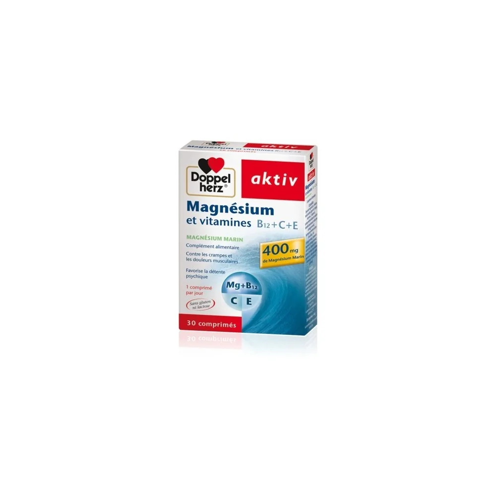 Doppel herz AKTIV MAGNESIUM ET VITAMINES 30 COMPRIMES pour Compléme...