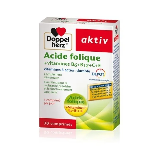 Doppel herz Aktiv Acide folique 30 cp pour Compléments Alimentaires