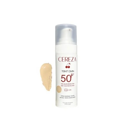 CEREZA TEINT DIVIN ECRAN MINERAL BEIGE NATUREL SPF50+ pour Beauté