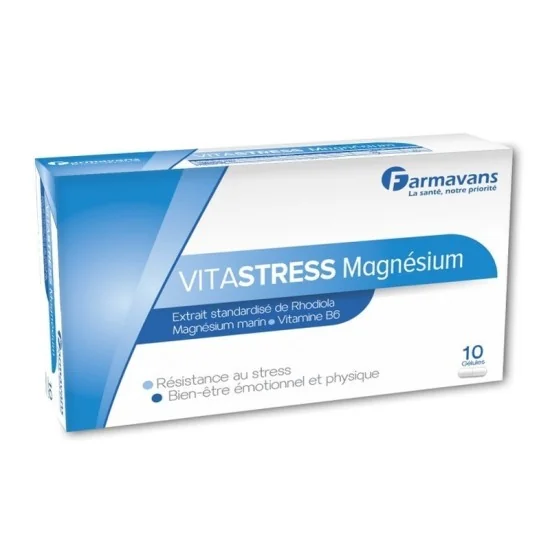 VITASTRESS MAGNESIUM 10 Gelules FARMAVANS pour Compléments Alimenta...