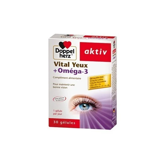Doppel herz AKTIV Vital yeux+Oméga-3, 30 GELULES pour Compléments A...